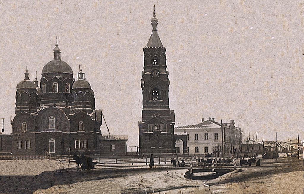 Фото нач. 20 в. из кн. Л.Куликовой "Где течет Баланда". Источник: oldsaratov.ru, архивная фотография. Церковь Рождества Христова, Калининск (Калининский район, Саратовская область)