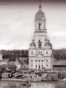 Часовня Николая Чудотворца, Часовня слева колокольни .Фото нач ХХ в. С сайта "Старый Сарапул", Сарапул, Сарапульский район и г. Сарапул, Республика Удмуртия