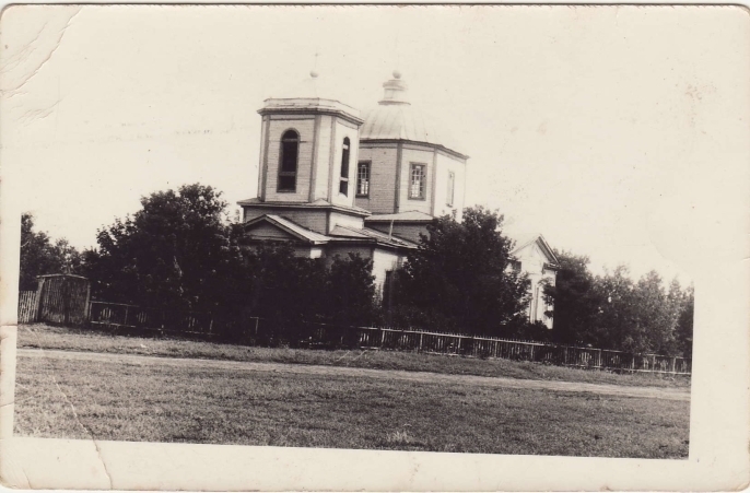 Фото 1920-х годов из приходского архива, архивная фотография. Церковь Митрофана Воронежского (утраченная), Малакеево (Вейделевский район, Белгородская область)