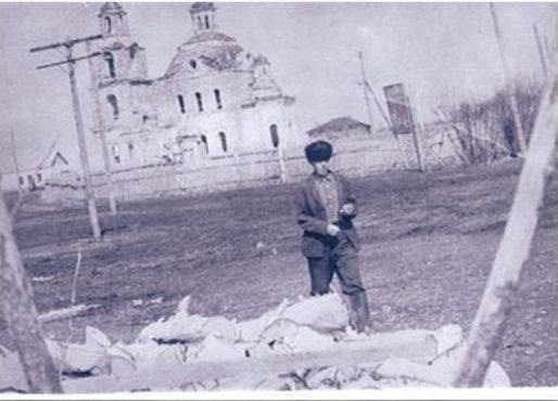 архивная фотография. Церковь Казанской иконы Божией Матери, Птичье (Шумихинский район, Курганская область)
