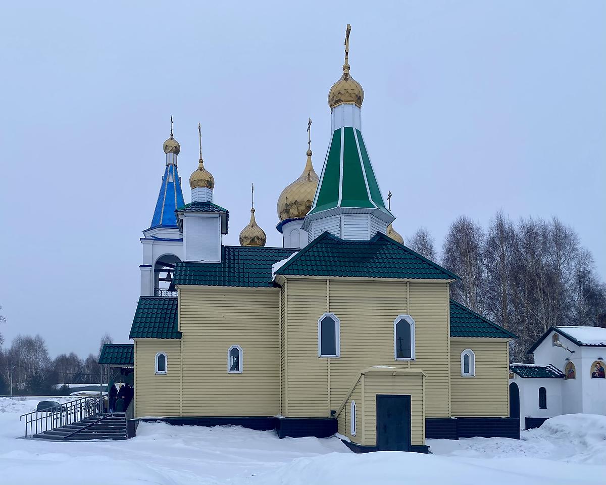 Южный фасад, фасады. Церковь Симеона Богоприимца, Школьный (Прокопьевский район и г. Прокопьевск, Кемеровская область)