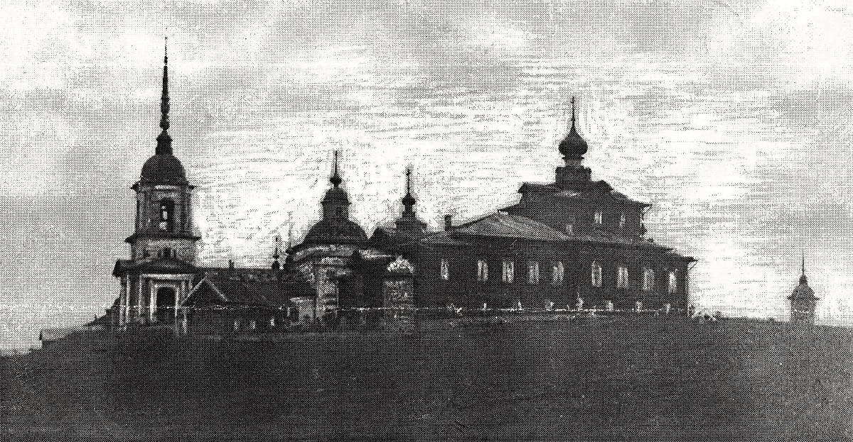 Фото А.А. Турундаевского, 1920-1930-е гг. Из архива Е. Захаровой, VK-группа "Коношская старина"., архивная фотография. Храмовый комплекс Спасского Ротковского прихода, Поповка (Коношский район, Архангельская область)