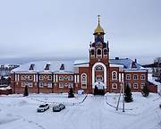 Успенский женский монастырь.  Надвратная церковь Успения Пресвятой Богородицы, Западный фасад, Елыкаево, Кемеровский район, Кемеровская область