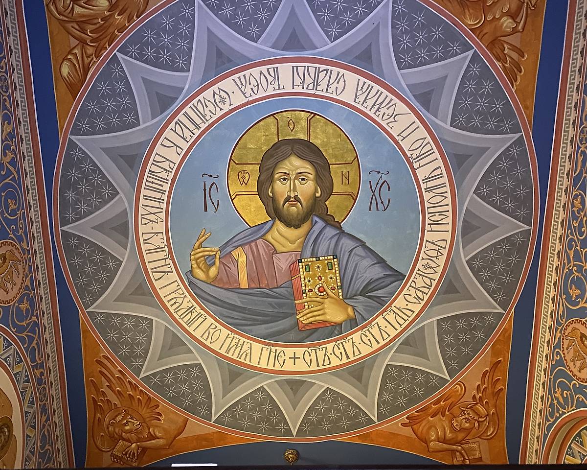 Свод второго этажа, интерьер и убранство. Успенский женский монастырь.  Надвратная церковь Успения Пресвятой Богородицы, Елыкаево (Кемеровский район, Кемеровская область)