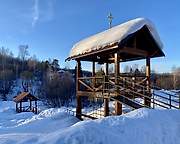 Храм-часовня Воздвижения Креста Господня, Источник со звонницей, Мирный, Осинники, город, Кемеровская область