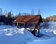 Храм-часовня Воздвижения Креста Господня, Купель, Мирный, Осинники, город, Кемеровская область