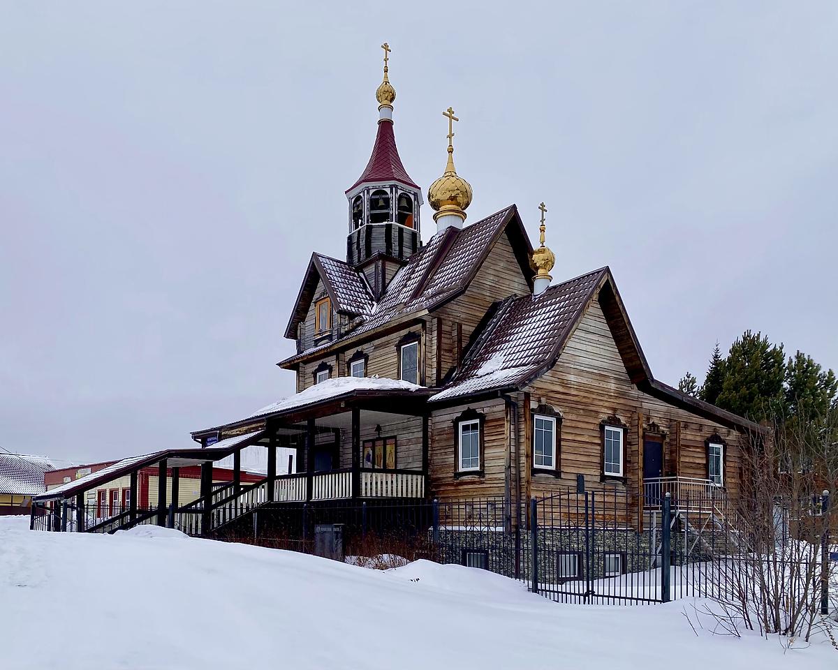 Вид с ЮВ, фасады. Церковь Бориса и Глеба, Осиновка (Кемеровский район, Кемеровская область)