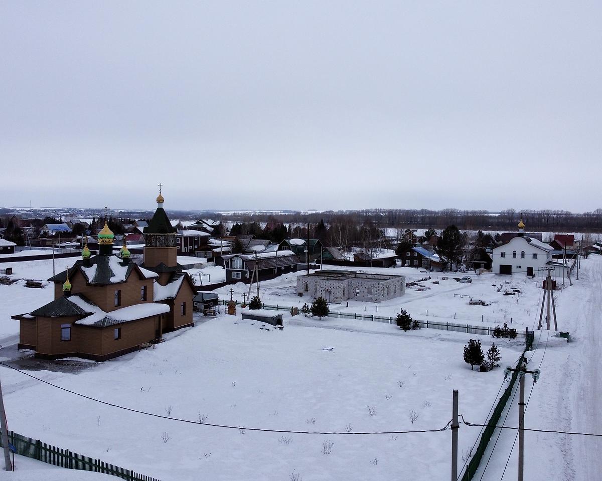 Монастырь с СВ, фасады. Троицкий мужской монастырь, Старочервово (Кемеровский район, Кемеровская область)