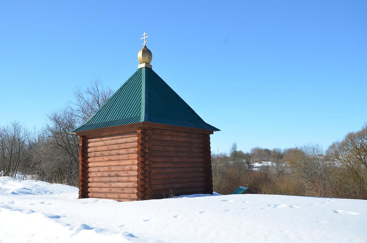 Вид с северо-востока, фасады. Часовня Сергия Радонежского, Шаблыкино (Шаблыкинский район, Орловская область)