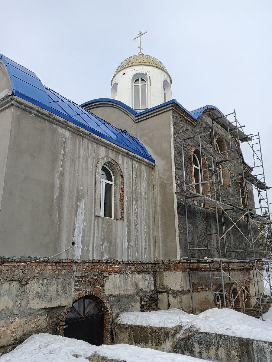 Вид с юго-запада, фасады. Церковь Михаила Архангела, Горный (Улётовский район, Забайкальский край)