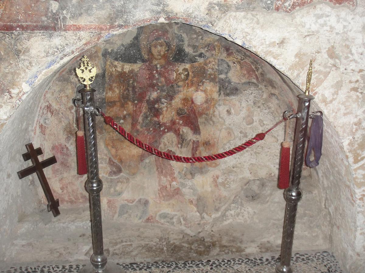 Верхний храм (Верхняя Цамбика), интерьер и убранство. Монастырь Богородицы Цамбика, Архангелос (Южные Эгейские острова (Περιφέρεια Νοτίου Αιγαίου), Греция)