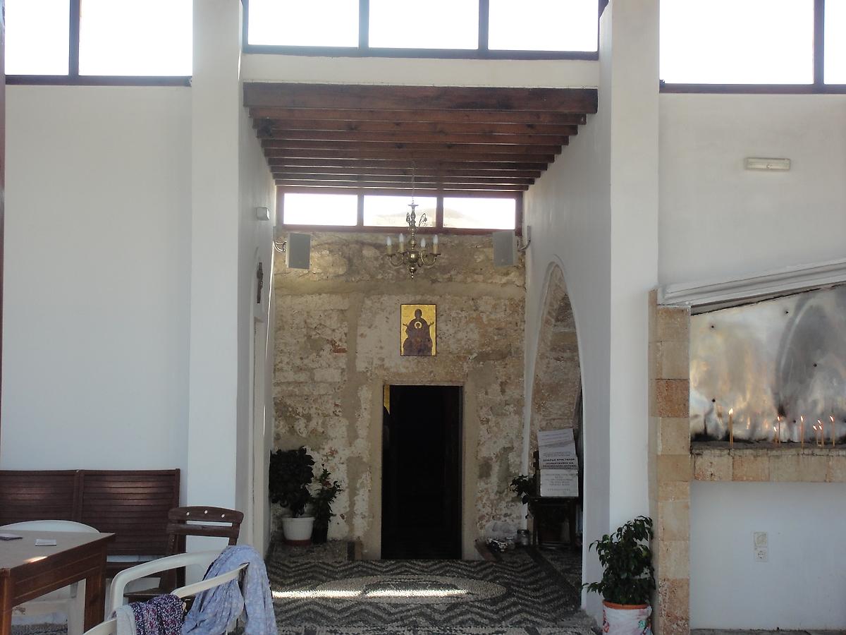 архитектурные детали. Монастырь Богородицы Цамбика, Архангелос (Южные Эгейские острова (Περιφέρεια Νοτίου Αιγαίου), Греция)