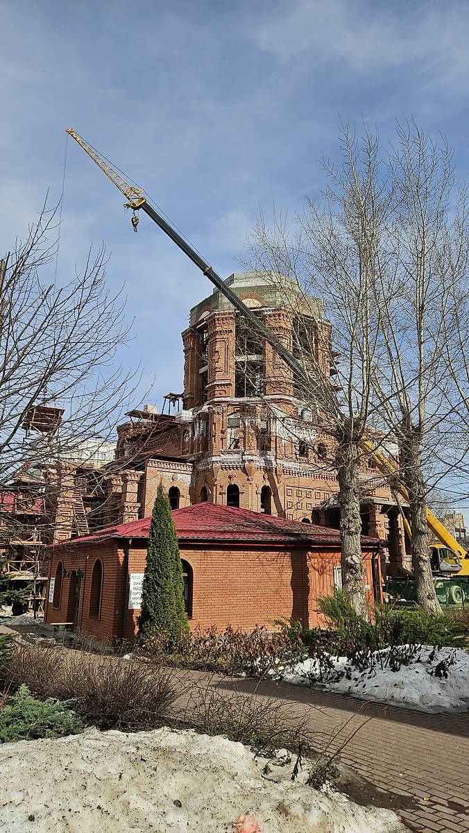 строящийся храм, общий вид в ландшафте. Церковь Иоанна Предтечи (строящаяся), Самара (Самара, город, Самарская область)