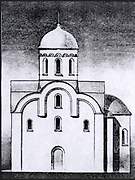 Замковая церковь, Рисунок с сайта "Минск, который мы потеряли": https://lostminsk.tilda.ws/firstchurch , Минск, Минск, город, Беларусь, Минская область