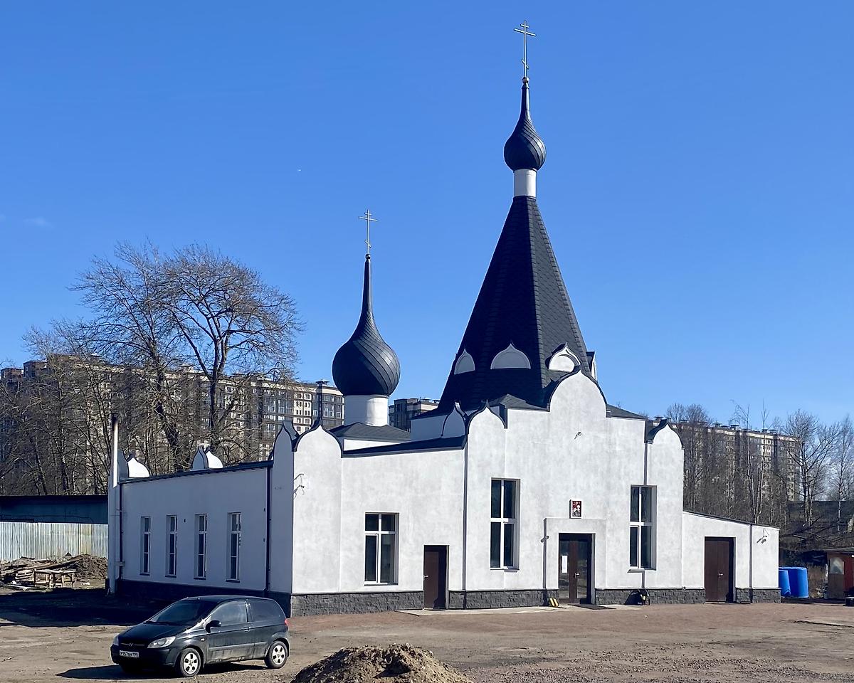 Вид с СЗ, фасады. Церковь Успения Пресвятой Богородицы (новая) на Громовском старообрядческом кладбище, Московский район (Санкт-Петербург, г. Санкт-Петербург)