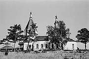 Церковь Спаса Всемилостивого, Фото 1962 года из фондов Красноярского краевого краеведческого музея. Автор Иван Тимофеевич Федотенко, Острог (акватория Красноярского водохранилища), Балахтинский район, Красноярский край