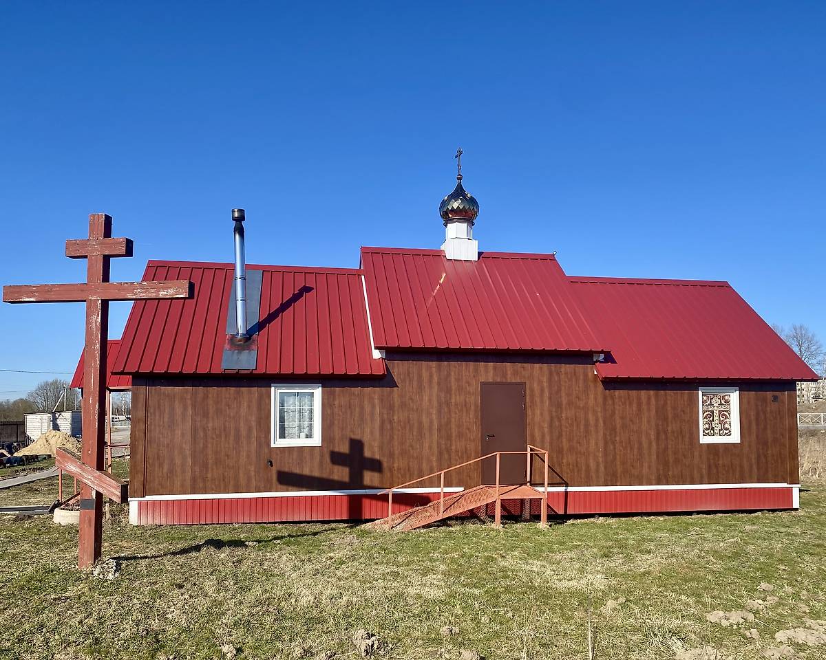 Южный фасад, фасады. Церковь Николая Чудотворца, Войсковицы (Гатчинский район, Ленинградская область)