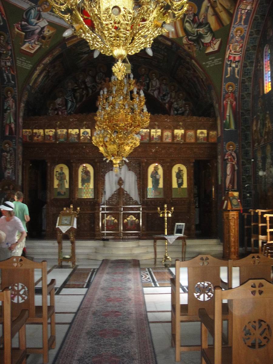 интерьер и убранство. Церковь Нектария Эгинского, Архиполи (Южные Эгейские острова (Περιφέρεια Νοτίου Αιγαίου), Греция)