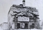 Церковь Троицы Живоначальной, Церковь Троицы перед её сносом в 1946 году. Фотоснимок с сайта: pastvu.com/833107 uploaded by Welkome 37, Тейково, Тейковский район, Ивановская область