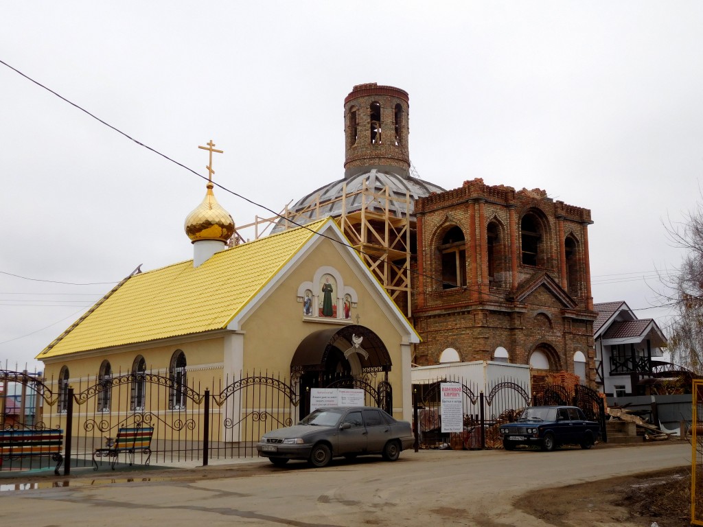 Строительство нового здания церкви, документальные фотографии. Церковь Матроны Московской, Гранный (Новокуйбышевск, город, Самарская область)