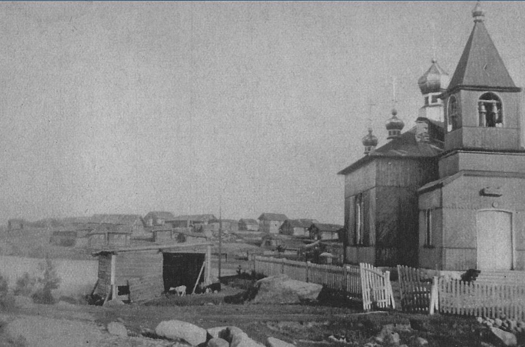 Фото из финского журнала Hakkapeliitta № 13 от 31.03.1936 года, архивная фотография. Церковь Троицы Живоначальной, Поросозеро (Суоярвский район, Республика Карелия)