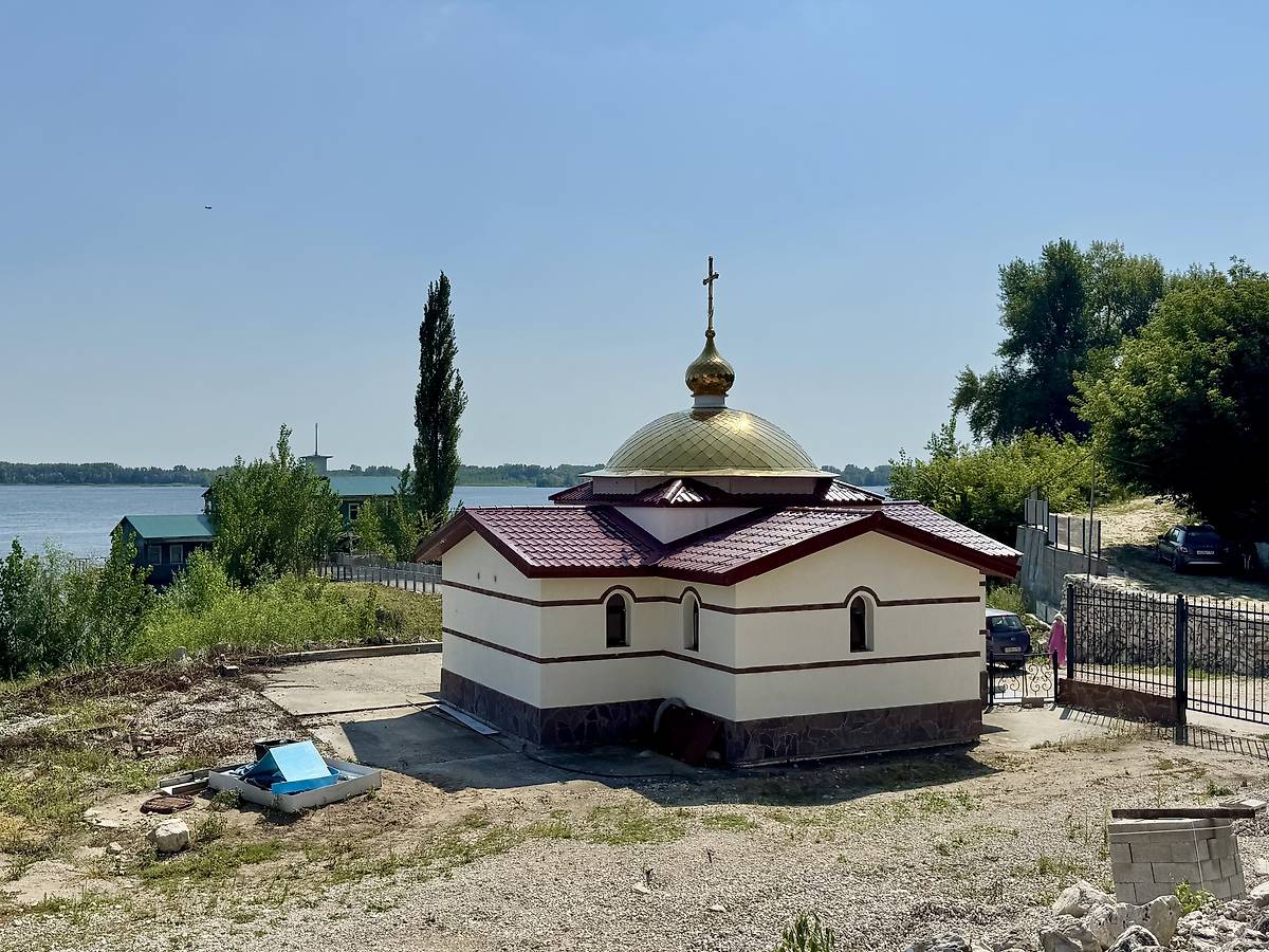 Вид с северо-востока, фасады. Богородичный Казанский монастырь. Часовня у пристани, Винновка (Ставропольский район, Самарская область)
