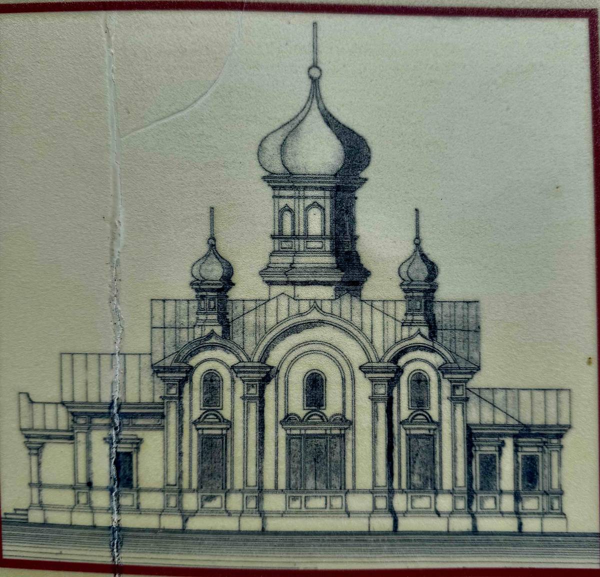 графика. Церковь Михаила Архангела, Какино (Гагинский район, Нижегородская область)