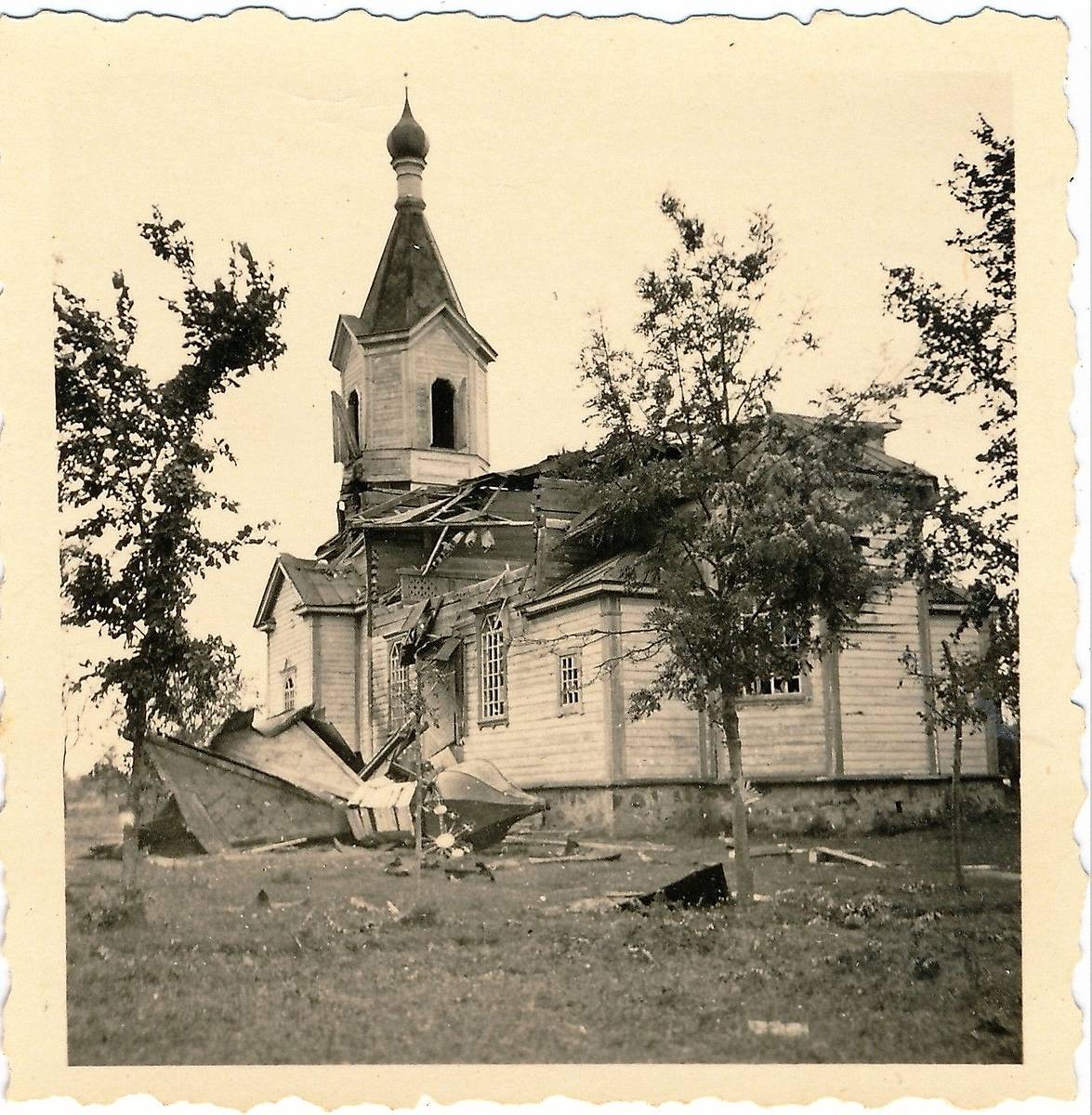 Фото 1941 г. с аукциона e-bay.de, архивная фотография. Церковь Казанской иконы Божией Матери, Фасова (Хорошевский район, Украина, Киевская область)