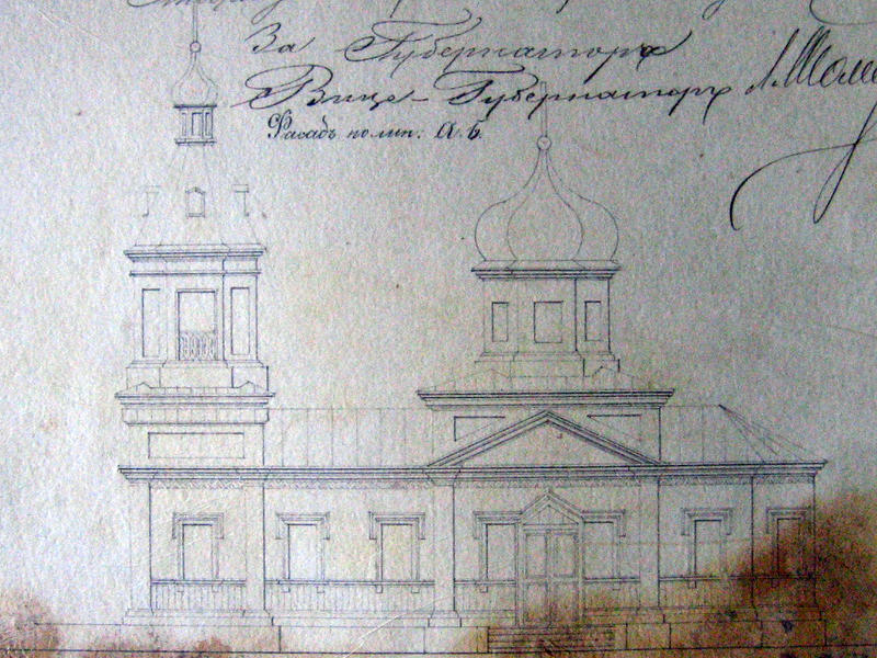 Проект храма, графика. Церковь Андрея Первозванного, Млинки (Полтавский район, Украина, Полтавская область)