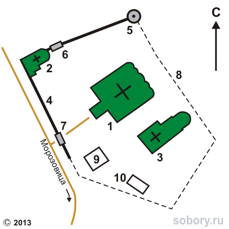 План Троице-Гледенского монастыря