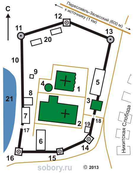 План Никитского монастыря,  Переславль-Залесский