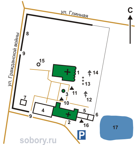 План Иоанна-Предтеченского монастыря,Вязьма,Смоленская область