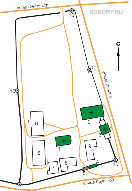 План Ризоположенского монастыря, Суздаль