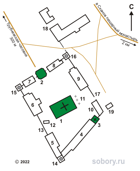 План  Троице-Сканова монастыря Сканово.