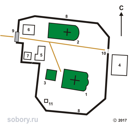 План Лихвинского Успенского Гремячева монастыря