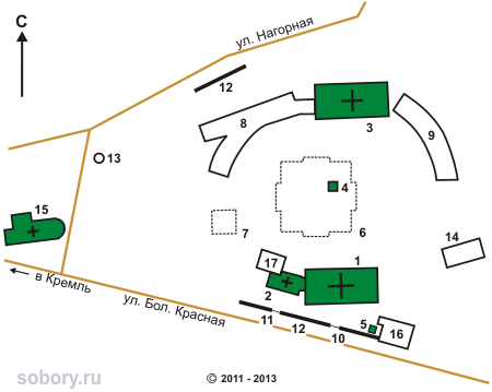 План Казанского Богородицкиого  монастыря,Казань