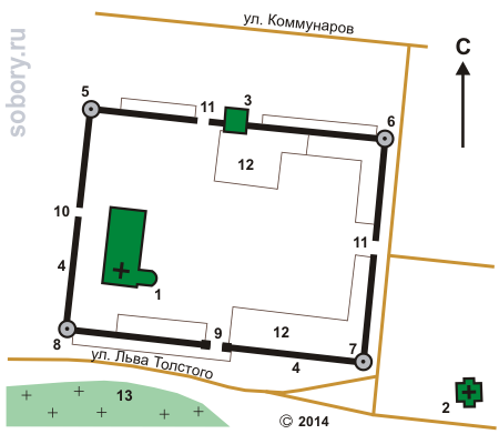 План Троицкого монастыря в Ельце