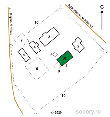 План Сретенского монастыря в Кашине