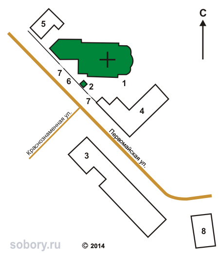 План Знаменского монастыря в Коврове