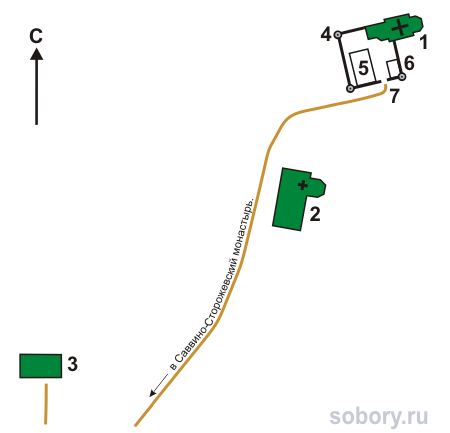 План  Скита преподобного Саввы, Звенигород 