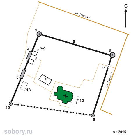План Спасского монастыря в Верее