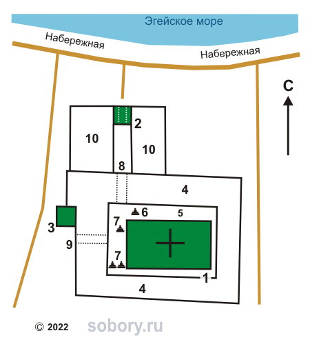План  Успенского Богородичного монастыря, Греция, Идра